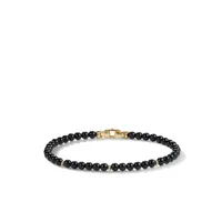 david yurman bracelet bijoux spiritual beads en or 14ct serti d'onyx - noir