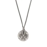 emanuele bicocchi collier lily à pendentif médaillon - argent