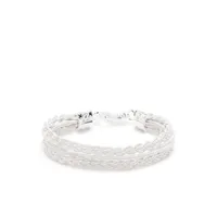 emanuele bicocchi bracelet ice à design tressé - blanc