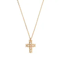 emanuele bicocchi collier à pendentif croix orné de diamants