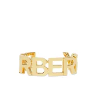 burberry bracelet à plaque logo - or