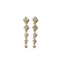 lizzie mandler fine jewelry boucles d'oreilles éclat five drop en or 18ct ornées de diamants