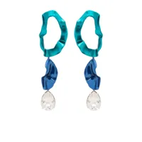 sterling king boucles d'oreilles pendantes inside out - bleu