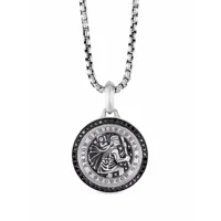 david yurman pendentif st. christopher en argent sterling serti de diamants