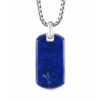 david yurman collier en argent sterling à pendentif orné de lapis-lazuli