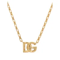 dolce & gabbana collier en chaîne à logo dg - or