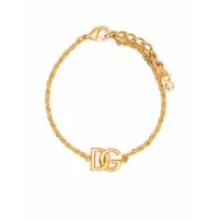 dolce & gabbana bracelet en chaîne à logo dg - or