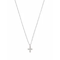 dolce & gabbana collier à pendentif croix - argent