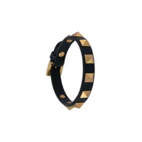 valentino garavani bracelet rockstud en cuir - noir
