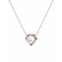 tasaki collier m/g tasaki faceted en or rose 18ct orné de perles et de diamants