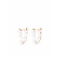 poppy finch boucles d'oreilles baby pearl wrap around en or 14ct