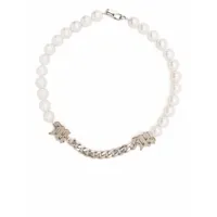 misbhv collier de perles à breloques m - blanc