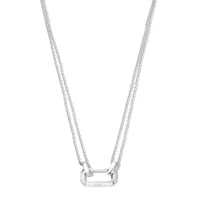 eéra collier lucy en or blanc 18ct - argent