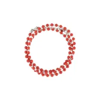 nialaya jewelry bracelet superposé orné d'agate - rouge
