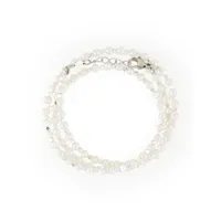 nialaya jewelry bracelet multi-tours à perles - blanc