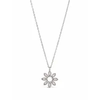 dinny hall collier jasmine flower en or blanc 14ct orné de diamants - argent