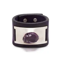 parts of four bracelet manchette amulet serti d'améthyste - violet