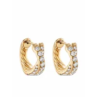 david yurman boucles d'oreilles en or 18ct ornées de diamants