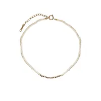 mizuki bracelet cheville en or 14ct à perles