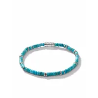 john hardy bracelet classique chain en argent sterling serti de turquoise - bleu