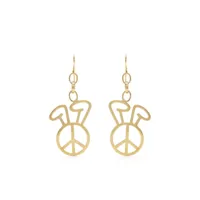 natasha zinko boucles d'oreilles à motif symbole de la paix
