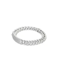 shay bracelet id en or blanc 18ct orné de diamants - argent