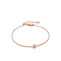 monica vinader bracelet diamond essential - rose