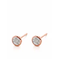 monica vinader puces d'oreilles essentiel ornées de diamants - rose