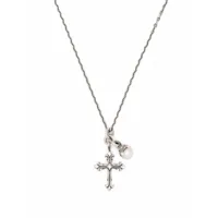 emanuele bicocchi collier à pendentif croix - argent