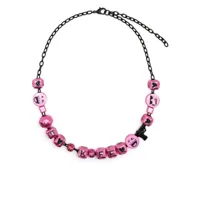 natasha zinko collier à détails de perles - rose