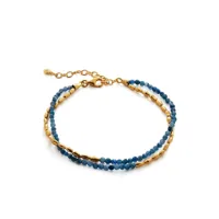 monica vinader bracelet mini nugget à perles - or
