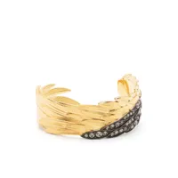 zadig&voltaire bracelet à détails de plumes - or
