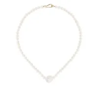 mizuki collier sea of beauty en or 14ct orné de perles d'eau douce - blanc