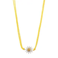 yvonne léon collier daisy en or 9ct serti de citrine