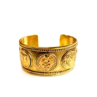 goossens bracelet carthage à détail embossé - or