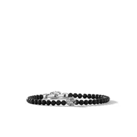david yurman bracelet à perles serti de diamants - argent