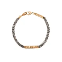 capsule eleven bracelet en chaîne à logo gravé - or