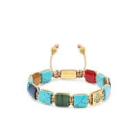 nialaya jewelry bracelet ajustable à ornements - bleu