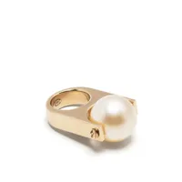 chanel pre-owned boucles d'oreille à logo cc serti de perles (années 2013)