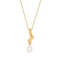 missoma collier molten knot pearl drop - or