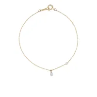 mizuki bracelet en or 14ct serti de perles d'akoya et de diamants