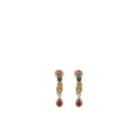 dolce & gabbana boucles d'oreilles pendantes en or 18ct serties de pierres semi-précieuses