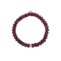 sydney evan bracelet en or 14ct sertie de perles en rhodolite - violet