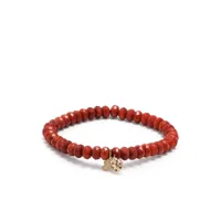sydney evan bracelet en or 14ct serti de perles et corail - rouge