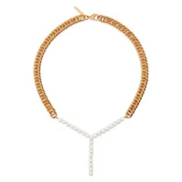 y/project collier en chaine serti de perles - or