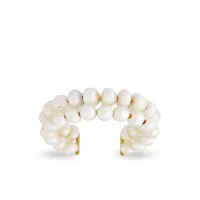 completedworks bracelet torque serti de perles d'eau douce - blanc