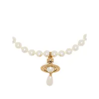 vivienne westwood collier de perles à détail orb - blanc