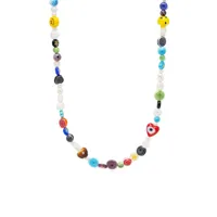 nialaya jewelry collier ras de cou à perles - multicolore