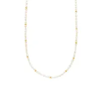 nialaya jewelry collier ras de cou à perles - blanc
