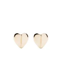 dinny hall puces d'oreilles folded hearts en or 10ct